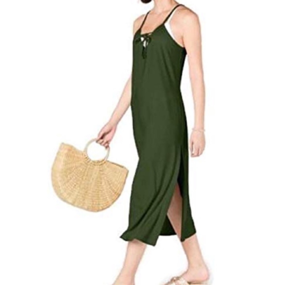 Miken lace up cover up dress